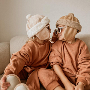 Шапка-ушанка Mrs. Ertha "Peanut", ореховая